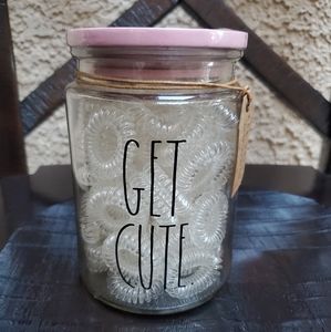 Rae Dunn GET CUTE Hair Ties Holder